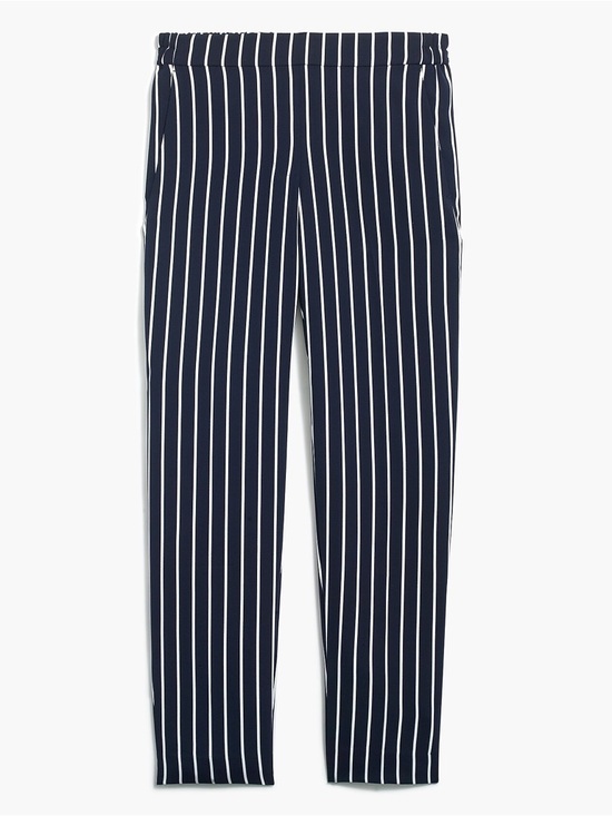 J. Crew Factory Pants - J Crew Striped Jamie Pant Elastic Waist Annie Stripe Navy Salt 2 NEW